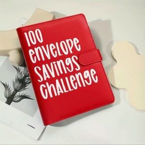 Red - 100 Envelope Savings Challenge Binder